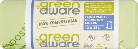 Βιοδιασπώμενες Σακούλες Απορριμάτων Χωρητικότητας 25lt 10τμχ Μπεζ