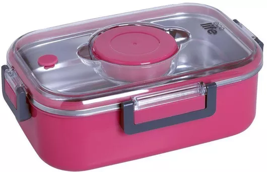 Δοχείο Φαγητού Ecolife Θερμός Inox 850ml Ροζ