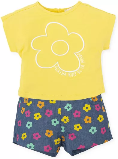 Agatha Ruiz De La Prada Σετ Καλοκαιρινό 2τμχ Κίτρινο