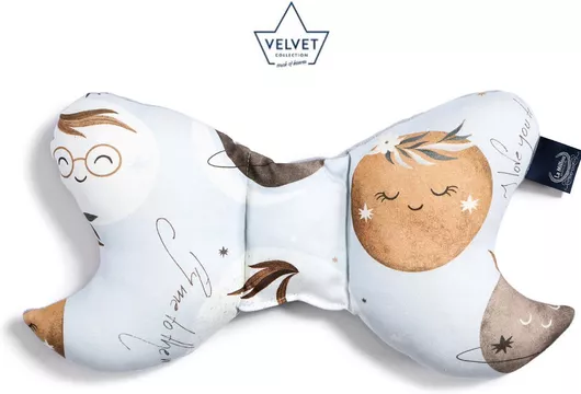 Μαξιλαράκι Καροτσιού La Millou Γκρι Organic Jersey Angel's Wings Fly Me To Moon