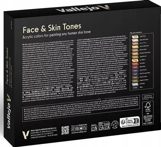 Χρώμα Μοντελισμού Acrylicos Vallejo Face & Skin Tones 18ml