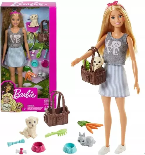Barbie Picnic with Animals Κούκλα για 3+ Ετών Mattel