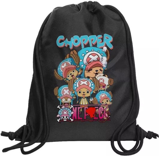 Παιδική Τσάντα Πουγκί Koupakoupa Chopper One Piece 48x40cm Μαύρο