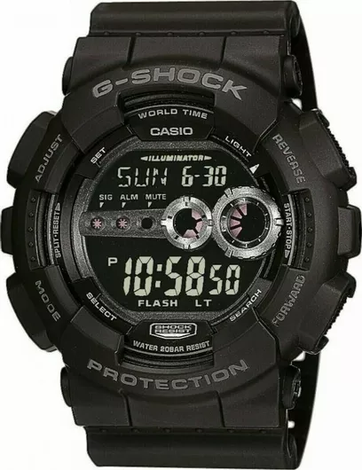Ανδρικό Ρολόι Casio G-Shock Ψηφιακό Ανδρικό 51mm Μπαταρίας με Μαύρο Καουτσούκ Λουράκι