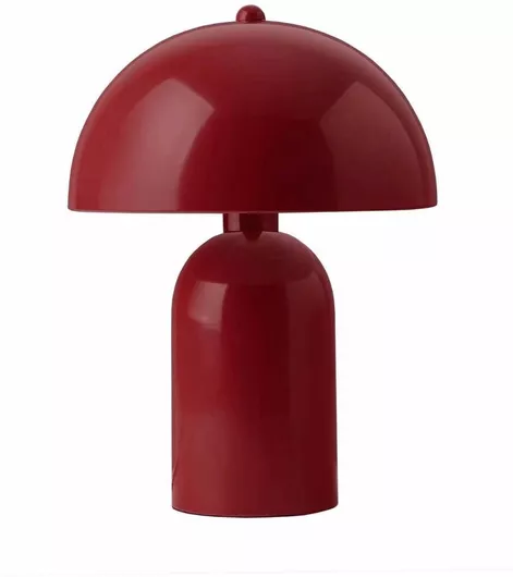 Πορτατίφ GloboStar Gasco Μεταλλικό για Ντουί E27 με Κόκκινο Καπέλο & Βάση