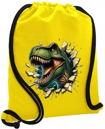 Παιδική Τσάντα Πλάτης Koupakoupa Dinosaur Break Wall 40cm Κίτρινο