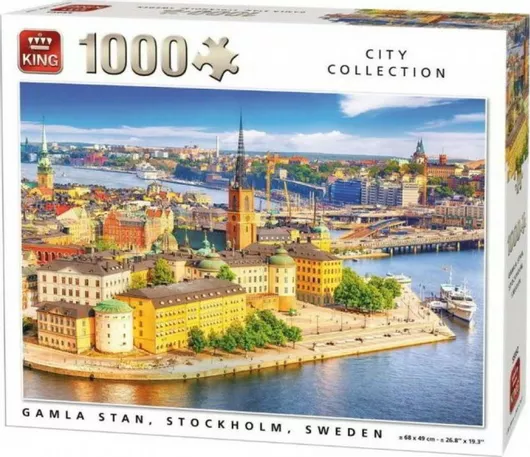 Puzzle City Collection Gamla Stan Stockholm Sweden 2D 1000 Κομμάτια