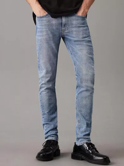 Calvin Klein Ανδρικό Τζιν Παντελόνι Slim Tapered Fit Μπλε