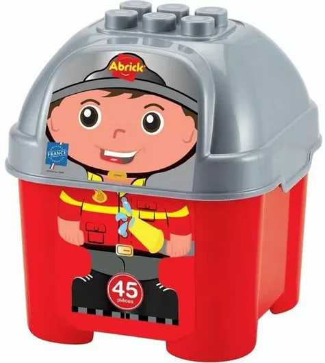 Τουβλάκι Ecoiffier Abrick Firemen Barrel για 1.5+ Ετών 45τμχ.
