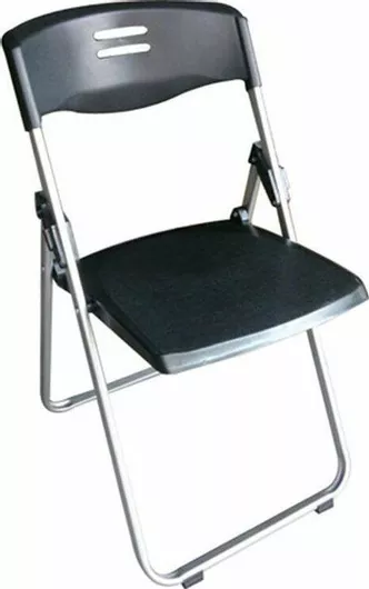 Καρέκλα Κουζίνας Μεταλλική Πτυσσόμενη Μαύρο 42x48x80cm