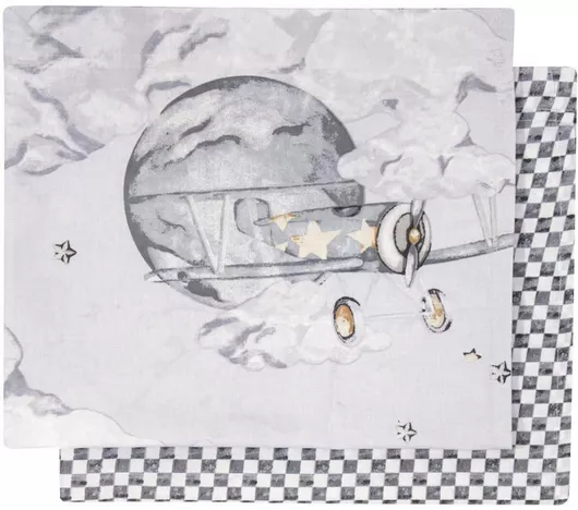 Σετ Βρεφικά Σεντόνια Λίκνου Greenwich Polo Club Βαμβακερά Γκρι 70x120cm 2τμχ.