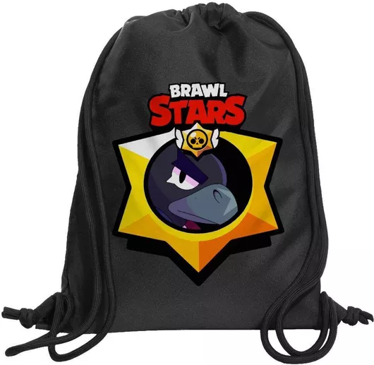 Παιδική Τσάντα Πουγκί Koupakoupa Brawl Stars Crow 48x40cm Μαύρο