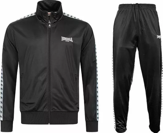 Lonsdale Wyberton Σετ Φόρμας Γυαλιστερό Μαύρο