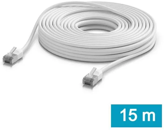 Καλώδιο Δικτύου Ubiquiti U/UTP Cat.6a Ethernet εξωτερικού χώρου 15m Λευκό 1τμχ.