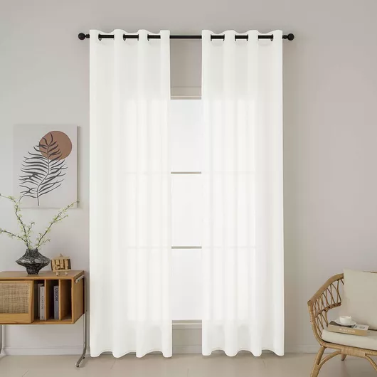 Κουρτίνα Beauty Home με Τρουκς 8447 Λευκό 140x270cm