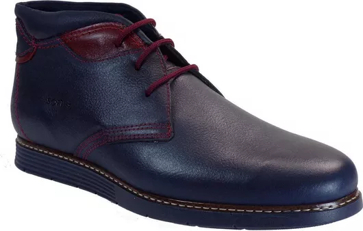 Softies Δερμάτινα Navy Blue Ανδρικά Μποτάκια