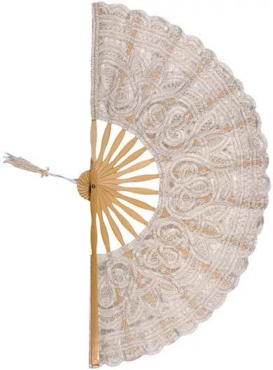 Αποκριάτικη Βεντάλια Μπεζ