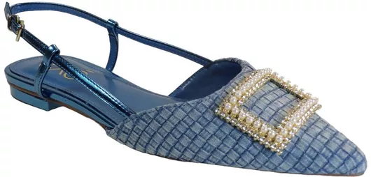 Exe Γυναικείες Slingback Μπαλαρίνες Μπλε