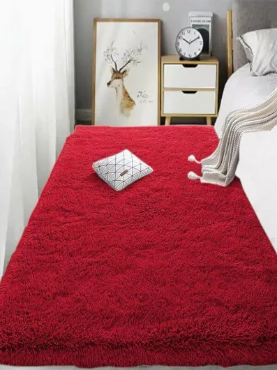 Σετ Μοντέρνα Χαλιά Κρεβατοκάμαρας XAD-2048 3τμχ Κόκκινο