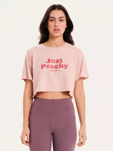 Emerson Γυναικείο Αθλητικό Κοντομάνικο Crop Top Ροζ