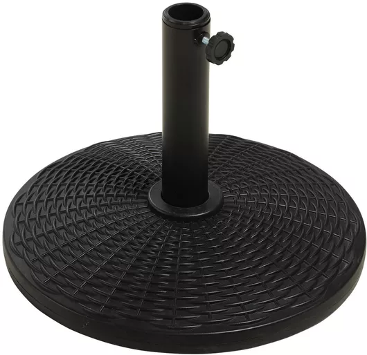 Outsunny Βάση Ομπρέλας Μεταλλική 38-38mm Στρογγυλή Μαύρη