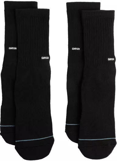 Emerson Basic Crew Καλτσες 2 Pack Μαύρο