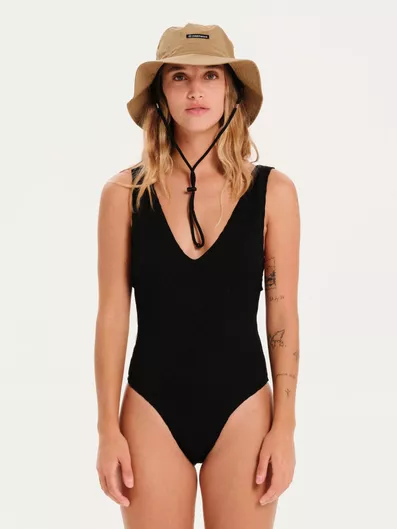 Emerson Γυναικειο Ολοσωμο Μαγιο Με Αναγλυφη Υφη Μαύρο