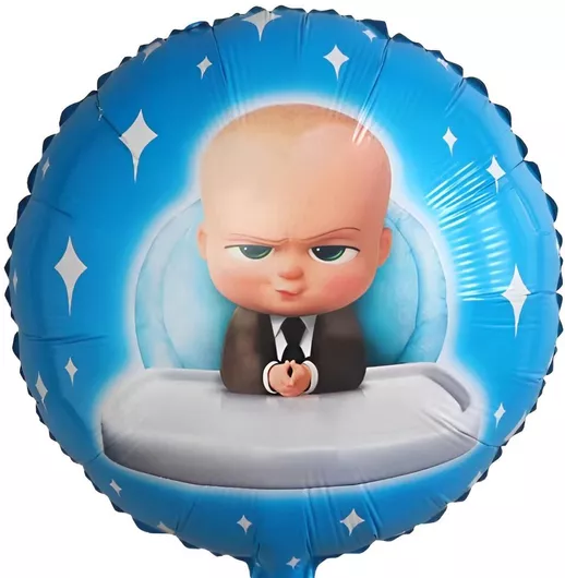 Μπαλόνι Foil Στρογγυλό Μπλε Baby Boss 45cm
