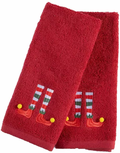 Πετσέτα Μπάνιου Nef-Nef Homeware Σετ 2τμχ Elf 30x50cm  400gr/m² Red