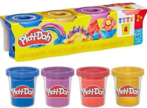 Πλαστοζυμαράκια Πλαστελίνης Hasbro Play-Doh Compound 4τμχ για 3+ Ετών
