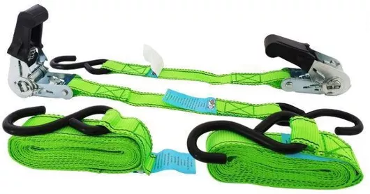 Ιμάντες Αποσκευών Fastlink Αυτοκινήτου 500x2.5cm με Καστάνια Πράσινο 2τμχ.