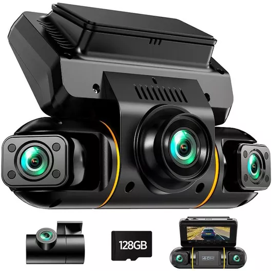 Campark 4Κάναλη Κάμερα Αυτοκινήτου 360° Full HD με Νυχτερινή Όραση/ G-sensor/ 24ωρη Καταγραφή Parking & 128GB Κάρτα SD