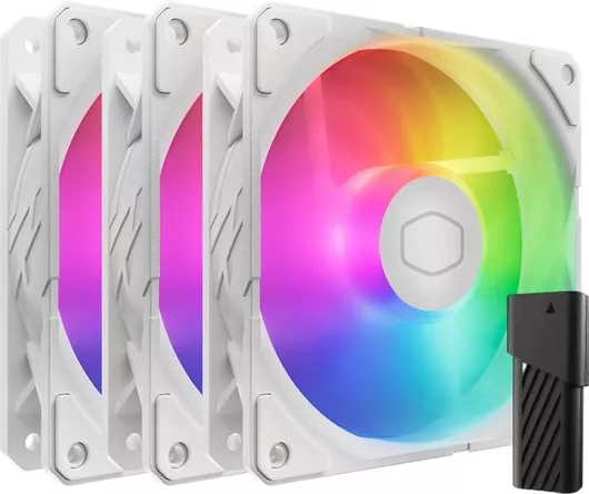 Case Fan CoolerMaster SickleFlow Edge 120 με ARGB Φωτισμό & Σύνδεση 3-Pin / 4-Pin PWM Λευκό