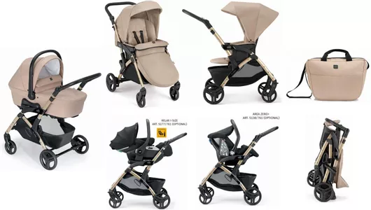 Καρότσι Μωρού Cam Fluido Easy Ρυθμιζόμενο 2 σε 1 Kατάλληλο για Nεογέννητο Μπεζ