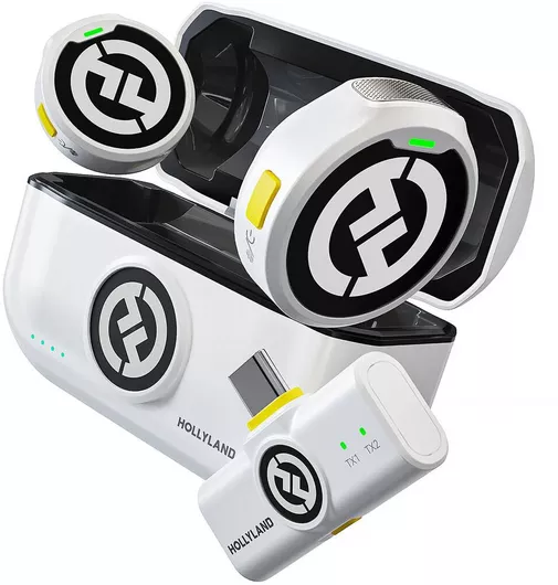 Μικρόφωνο Hollyland Lark M2 USB-C Ασύρματο Πέτου, Clip OnΛευκό Χρώμα