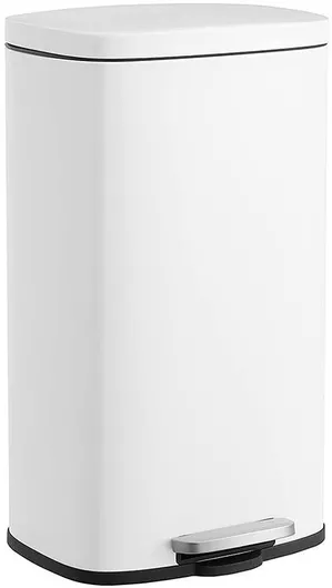 Κάδος Απορριμμάτων Vesta Soft Close Μεταλλικός Λευκό με Πεντάλ 30lt