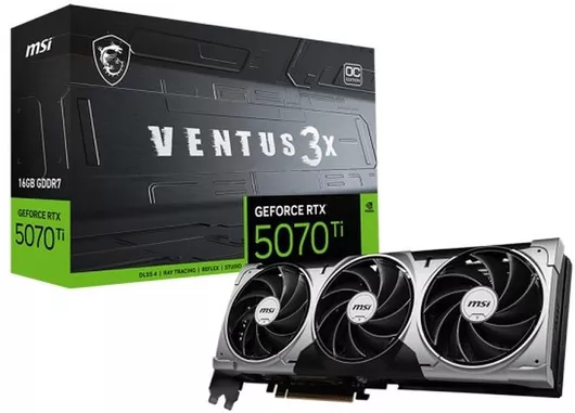 Κάρτα Γραφικών MSI GeForce RTX 5070 Ti 16GB GDDR7 Ventus 3X OC