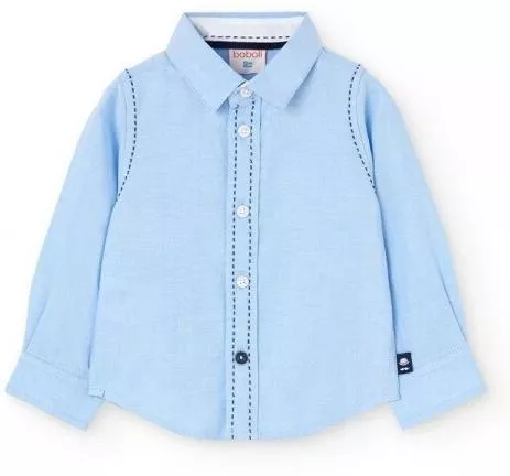 Boboli Παιδικό Μακρυμάνικο Πουκάμισο Sky Blue