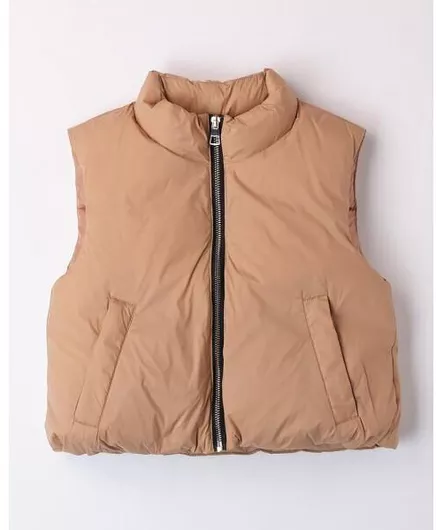 iDO Παιδικό Αμάνικο Μπουφάν Casual Cookie Brown Padded