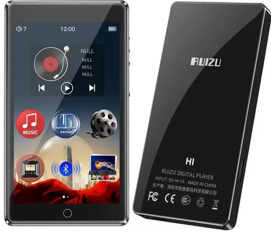 MP3 Player Ruizu 32GB με IPS Οθόνη Αφής 4" Μαύρο H1-32GB