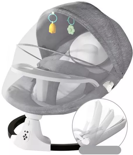 Relax Μωρού Ηλεκτρικό Κούνια με Μουσική Grey για Παιδί έως 9kg