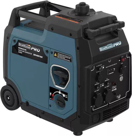 Γεννήτρια Bormann Pro BGB2035 Αθόρυβη Βαλιτσάκι Inverter Βενζίνης Τετράχρονη με Μίζα Ρόδες & Μέγιστη Ισχύ 3.5kVA