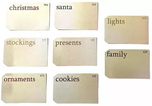 Χριστουγεννιάτικες Vintage Κάρτες Flashcards για Journaling - Ετικέτες 8 τεμ.