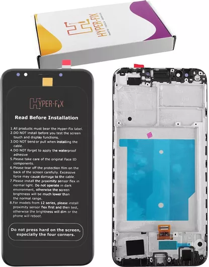 Οθόνη με Μηχανισμό Αφής & Πλαίσιο Hyper Fix για HUAWEI Y7 2018, Y7 PRIME 2018, HONOR 7C (Μαύρο)