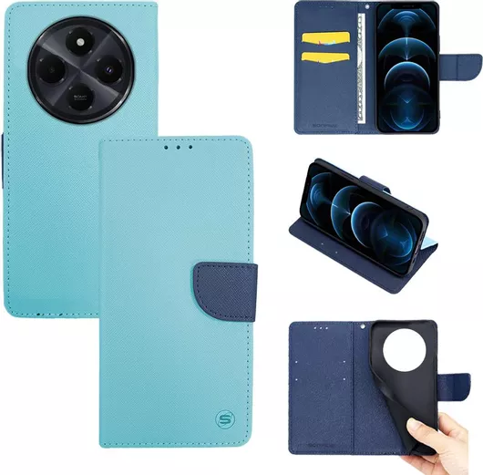 Θήκη Κινητού Sonique Trend Wallet Xiaomi Redmi 14c 4g Poco C75 4g Redmi A4 5g πορτοφόλι σιέλ σκούρο μπλε