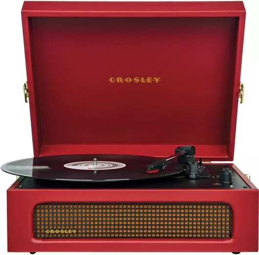 Πικάπ Crosley Voyager CR8017B-BUR Βαλιτσάκι με Ενσωματωμένα Ηχεία Μπορντό
