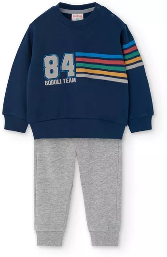 Boboli Παιδικό Σετ 2 τμχ Χειμερινό με Παντελόνι Navy Blue