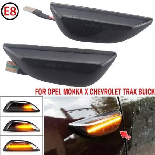 Φλας Carro 245051 Πλαϊνά Φτερού Opel Mokka X 2012-2020 Chevrolet Trax 2013-2020 Led Dynamic Smoke 2 Τεμάχια