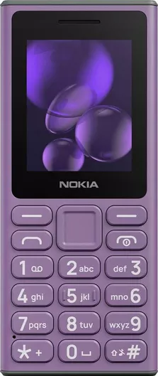 Κινητό Απλής Χρήσης Nokia 105 (2024) Dual SIM με Κουμπιά (Αγγλικό Μενού) Μοβ
