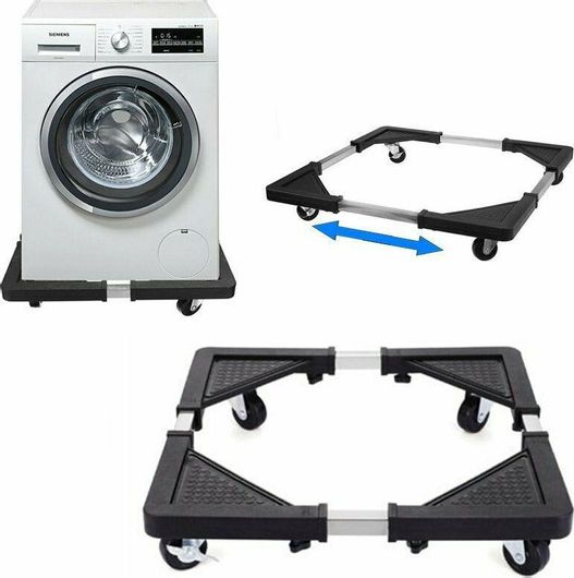 LAL-7274-6565 Ρυθμιζόμενη Βάση Πλυντηρίου/Κουζίνας/Ψυγείου από Πλαστικό με Ρόδες 65x65εκ.